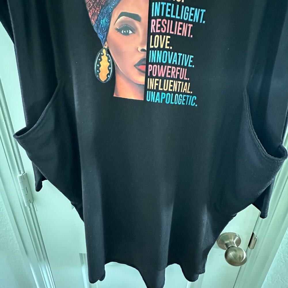 Black Woman Empowerment Graphic Tunic Dress XL - Picture 7 of 8